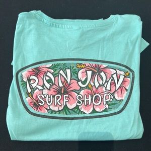 NEW* Ron Jon medium T-shirt with pink flowers.
